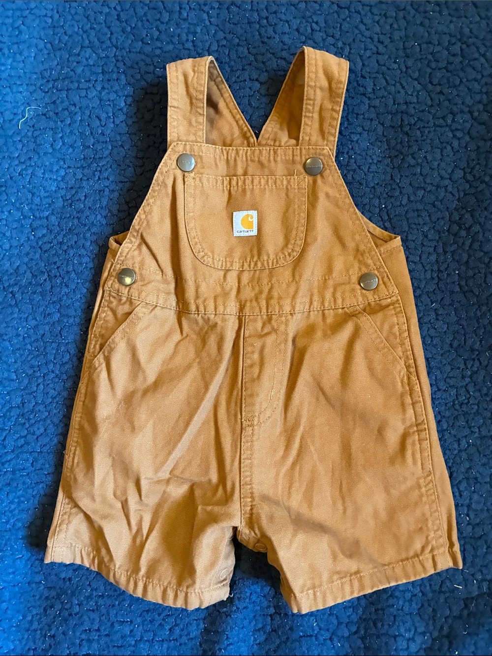 Carhartt Kids brown Short Overalls